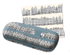 Brillenkoker incl. brillendoekje: Canal Houses, Caspar Jacobsz. Philips, Coll. Rijksmuseum A'dam