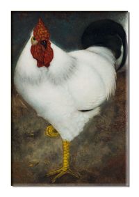 Koelkastmagneet: Witte haan, Jan Mankes, Museum MORE