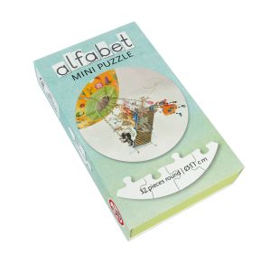 Puzzel rond (32 stukjes): Alfabet (luchtballon), Charlotte Dematons