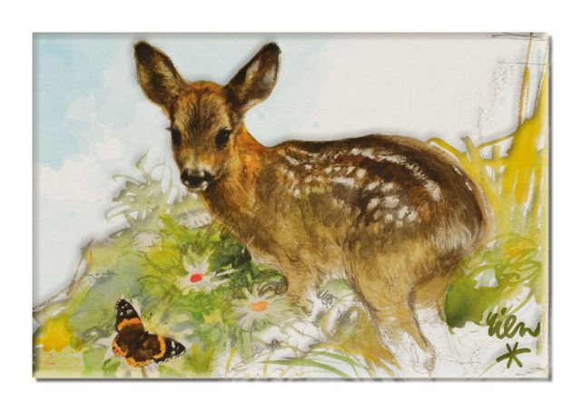 Koelkastmagneet: Drawn to Nature, Rien Poortvliet