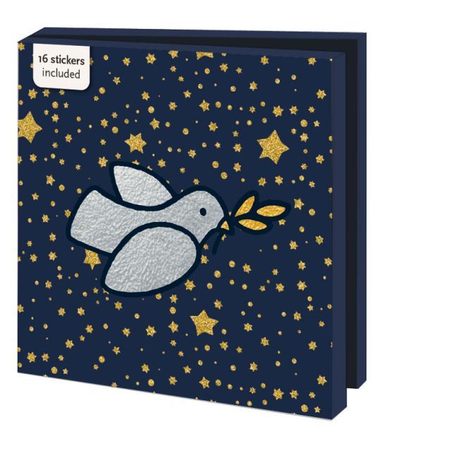 Kaartenmapje met env, vierkant: Vredesduif en Engel, Dick Bruna