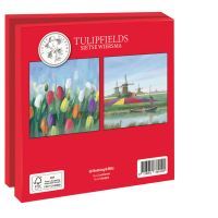 Kaartenmapje met env, vierkant: Tulipfields, Sietse Wiersma