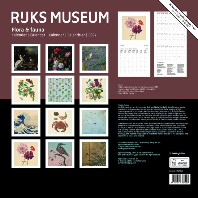 Rijksmuseum maandkalender 2027