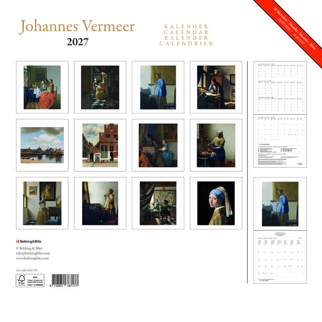 Vermeer maandkalender 2027