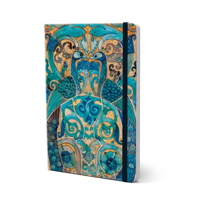 Notitieboek A5, zachte kaft: Peacocks, Peace Palace