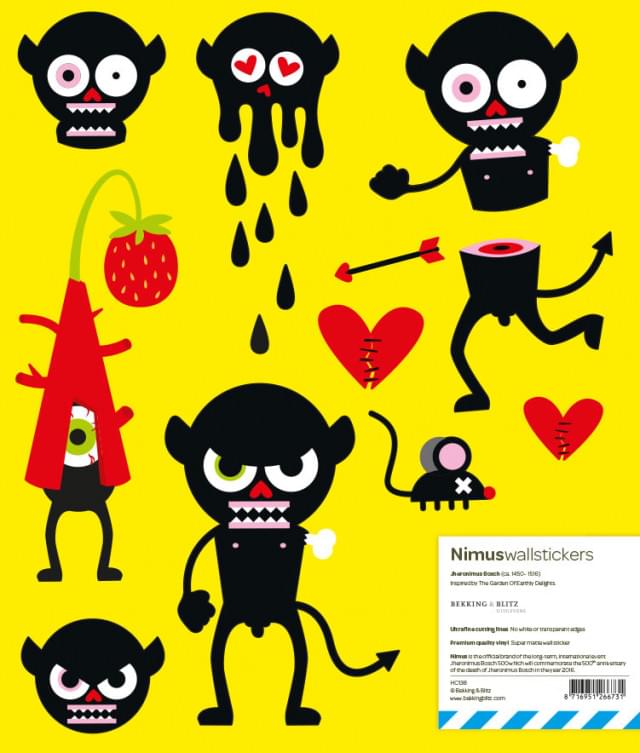 Muurstickers: Inspired by The Garden Of Earthly Delights, Nimuswallsticker, Jheronimus Bosch