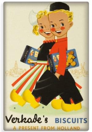 Koelkastmagneet: Verkade's biscuits, Reijn Dierksen, Zaans Museum