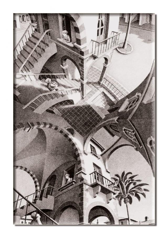 Koelkastmagneet: Up and Down, M.C. Escher