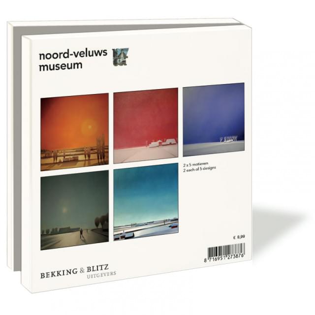 Kaartenmapje met env, vierkant: Winter, Chris ten Bruggen Kate, Noord Veluws Museum