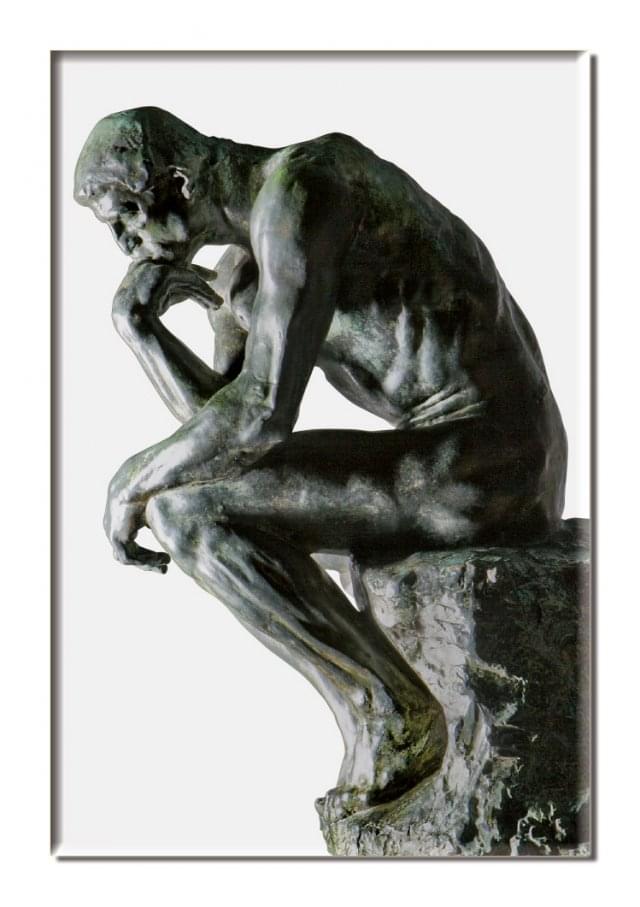 Koelkastmagneet: De Denker, Auguste Rodin, Singer