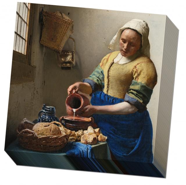 Servetten: Het melkmeisje/The Milkmaid, Johannes Vermeer, Collection Rijksmuseum Amsterdam