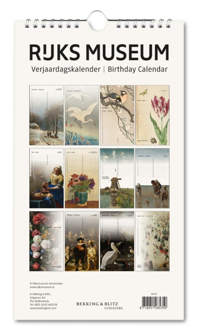 Verjaardagskalender: Masterpieces, Rijksmuseum Amsterdam