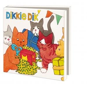 Kaartenmapje met env, vierkant: Feest, Dikkie Dik