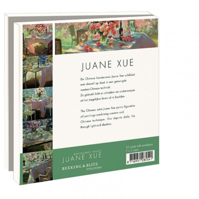 Kaartenmapje met env, vierkant: Abandoned Tables, Juane Xue