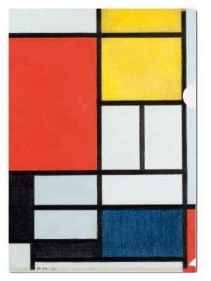 L-mapje A4 formaat: Compositie met groot vlak, Piet Mondriaan, Kunstmuseum Den Haag