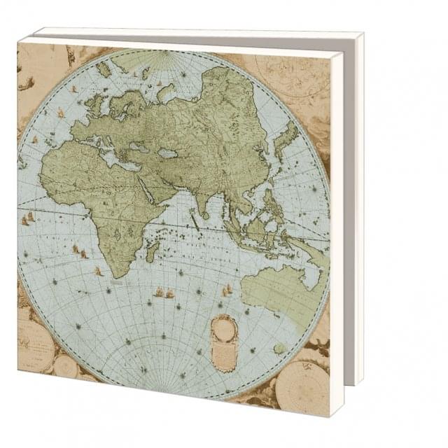 Kaartenmapje met env, vierkant: The World According To Blaeu, Het Scheepvaartmuseum