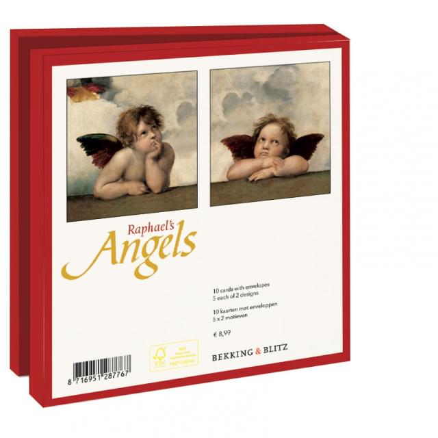Kaartenmapje met env, vierkant: Raphael's Angels