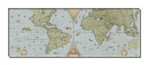 Koelkastmagneet: Wandkaart van de wereld door Joan Blaeu, Het Scheepvaartmuseum