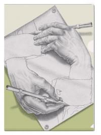 L-mapje A4 formaat: Drawing Hands, M.C. Escher