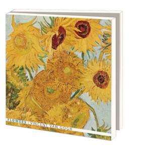 Kaartenmapje met env, vierkant: Flowers, Vincent van Gogh