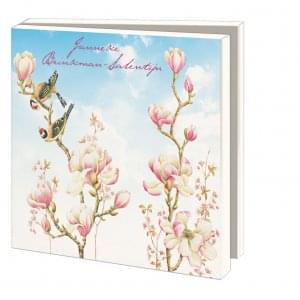 Kaartenmapje met env, vierkant: Vogels, vlinders en bloemen, Janneke Brinkman