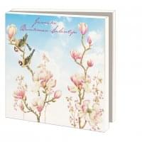 Kaartenmapje met env, vierkant: Vogels, vlinders en bloemen, Janneke Brinkman