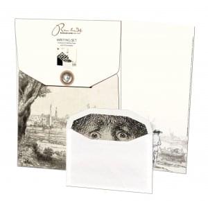 Briefpapier met enveloppen: De Omval, Rembrandt van Rijn, Museum Het Rembrandthuis