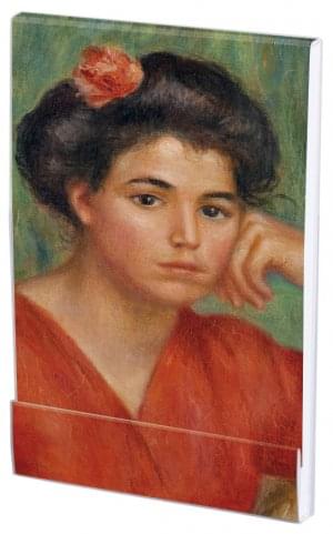 Notitieblokje: Jonge vrouw met roos, Auguste Renoir, Singer Laren