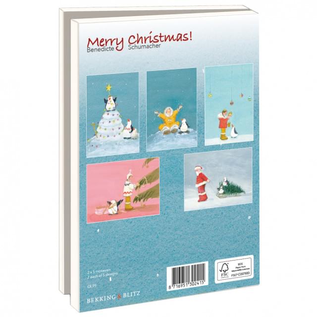 Kaartenmapje met env, groot: Merry Christmas, Benedicte Schumacher
