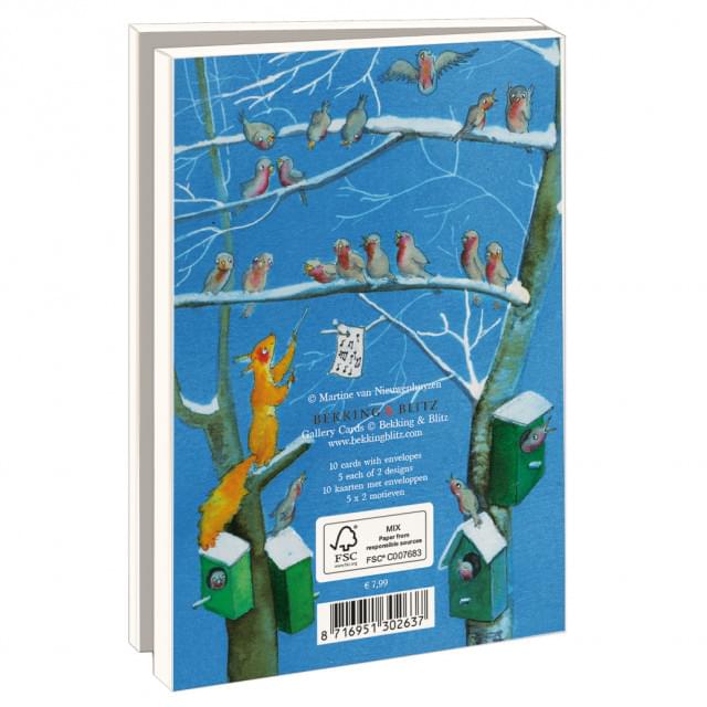 Kaartenmapje met env, klein: Caroling, Martine van Nieuwenhuyzen