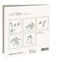 Kaartenmapje met env, vierkant: La Fête, Eva Gans