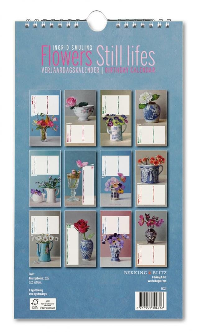 Verjaardagskalender: Flowers Still lifes, Ingrid Smuling