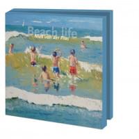 Kaartenmapje met env, vierkant: Beach life, Niek van der Plas