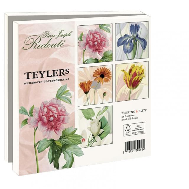Kaartenmapje met env, vierkant: Flowers, Pierre-Joseph Redouté, Teylers Museum