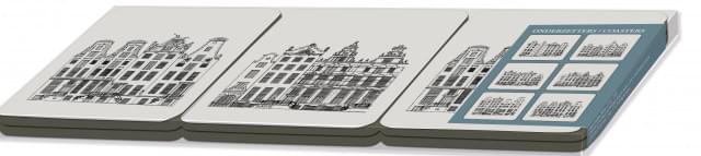 Onderzetters: Canal Houses, Caspar Jacobsz. Philips, Collection Rijksmuseum Amsterdam