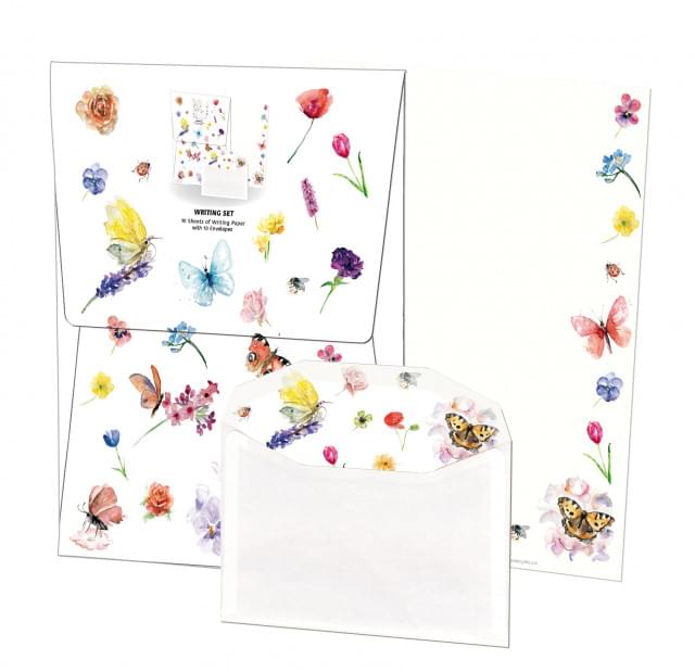 Briefpapier enveloppen: Vlinders & bloemen, Michelle Dujardin | Bekking & Blitz