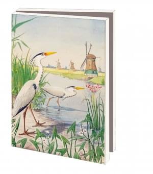 Kaartenmapje met env, klein: Vogels, Jan van Oort, Zaans Museum