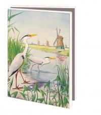 Kaartenmapje met env, klein: Vogels, Jan van Oort, Zaans Museum