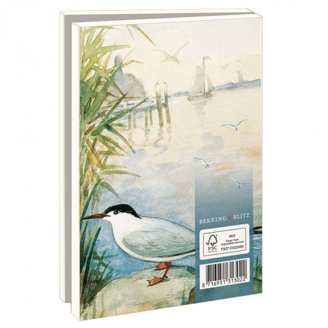 Kaartenmapje met env, klein: Vogels, Jan van Oort, Zaans Museum