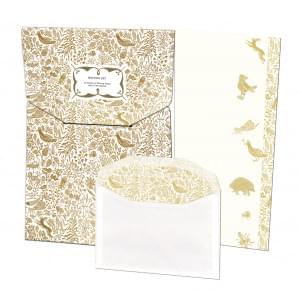 Briefpapier met enveloppen: Gold, Floor Rieder