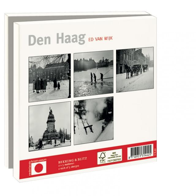 Kaartenmapje met env, vierkant: Den Haag, Ed van Wijk