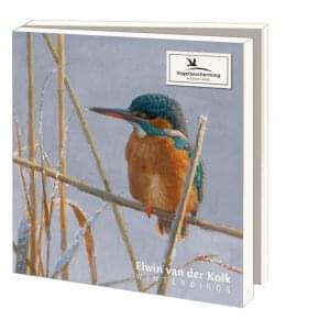 Kaartenmapje met env, vierkant: Winterbirds, Elwin van der Kolk, Vogelbescherming Nederland