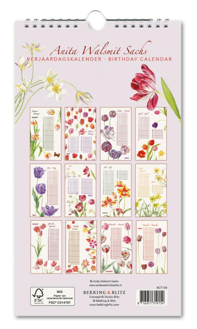 Verjaardagskalender: Tulipa, Anita Walsmit Sachs