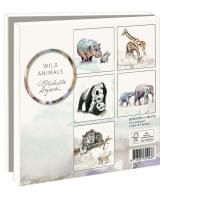 Kaartenmapje met env, vierkant: Wild animals, Michelle Dujardin