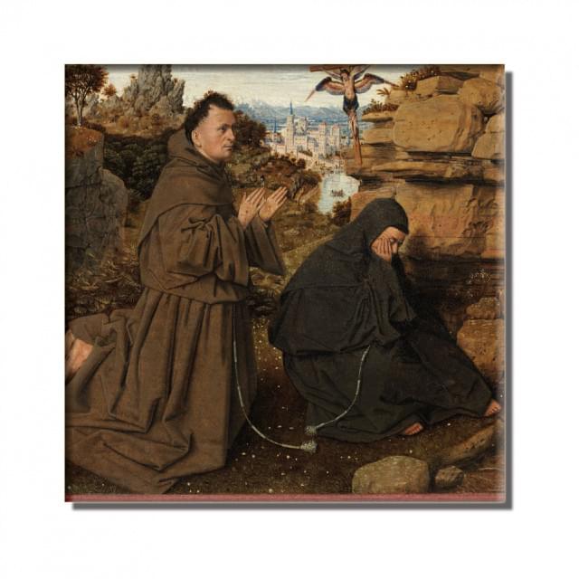 Koelkastmagneet: Saint Francis receiving the stigmata, Jan van Eyck, MSK Gent
