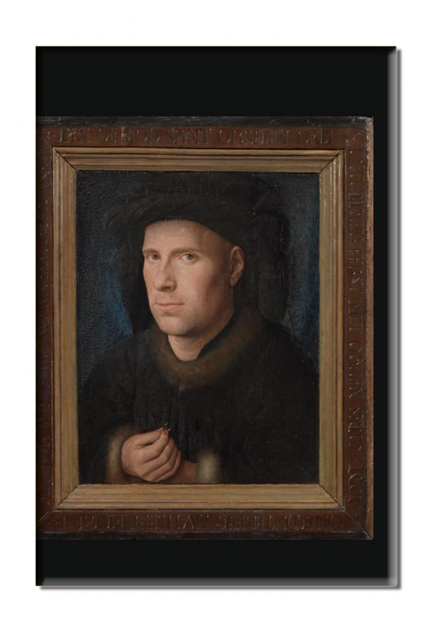 Koelkastmagneet: Portrait of Jan de Leeuw, Jan van Eyck, MSK Gent