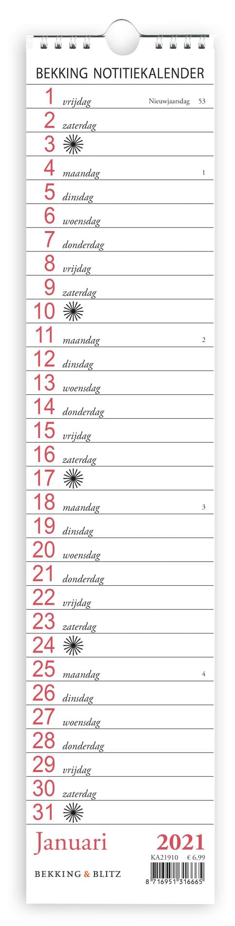 Buy Bekking Notitie Kalender 2021 Bekking Blitz gaesdonck kalender 2021