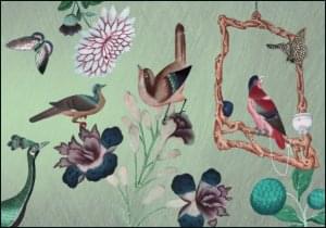 Chinees papier behang, Kasteel Heeswijk