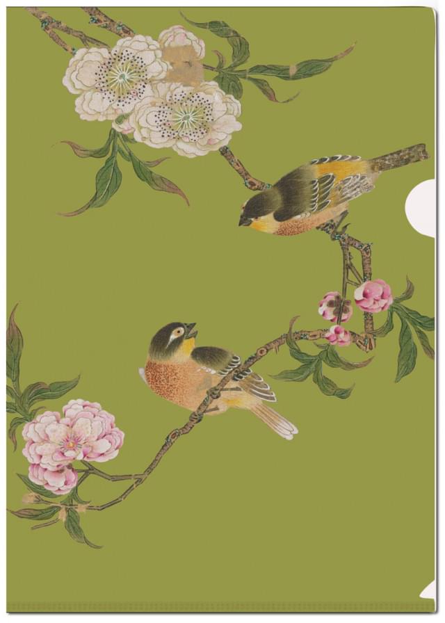 L-mapje A4 formaat: Album of birds and flowers (green), Chester Beatty 