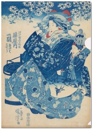 L-mapje A4 formaat: Japanese Woodblock prints, Tsukaza of the Ogiya, Chester Beatty 